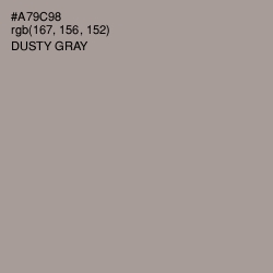 #A79C98 - Dusty Gray Color Image